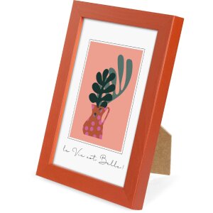 Goldbuch Holzrahmen Aura 10x15 cm Rust Echtholz Bilderrahmen mit Aufsteller