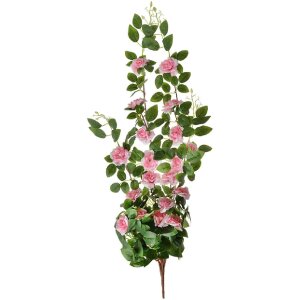 Clayre & Eef 6PL0346P Dekoration Zweig Blumen Rosa Grün 25x15x87 cm