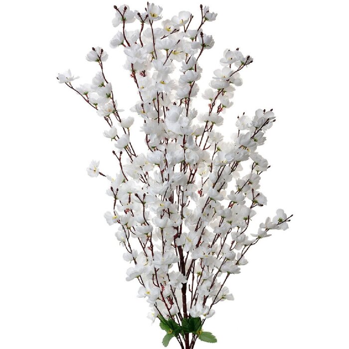 Clayre & Eef 5PL0127W Украшение ветка с цветами 40x10x100 см