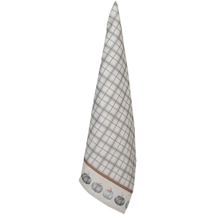 Clayre & Eef CSP42-1 Küchentuch Grau Kürbis-Motiv 50x70 cm