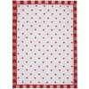 Clayre & Eef LVT42-1 Küchentuch Herzenmuster Weiß Rot 50x70 cm