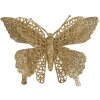 Clayre & Eef 65795 Dekoration Schmetterling Goldfarbig 17x2x12 cm