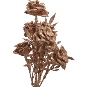 Clayre & Eef 65797 Dekoration Zweig mit Blumen Kupfer...