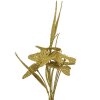 Clayre & Eef 65804 Украшение Ветка Бабочки Золото 13x9x32 см
