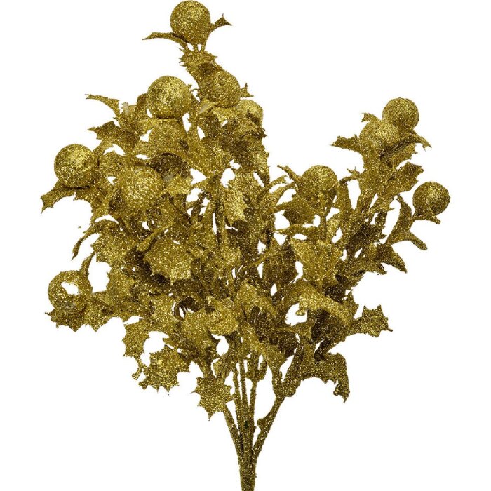 Clayre & Eef Украшение Веточка золотого цвета 15x10x35 см
