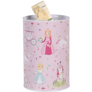 Clayre & Eef 6BL0159 Spardose Prinzessin rosa Ø10x15 cm