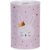 Clayre & Eef 6BL0164 Коробка для денег Розовый кролик Ø 10x15 см