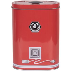 Clayre & Eef 6BL0190 Blechdose Rot 14x8x19 cm Landhausstil