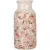 Clayre & Eef Vase 6CE1930L Beige Rosa Ø 15x32 cm Keramik Rosendekor
