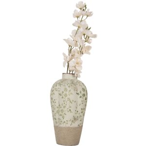 Clayre & Eef 6CE1936S Vase Grün Ø 17x29 cm Keramik Landhausstil