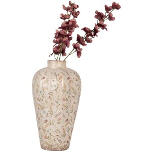 Clayre & Eef Vase 6CE1937L Beige Rosa Ø 24x40 cm Keramik Landhausstil