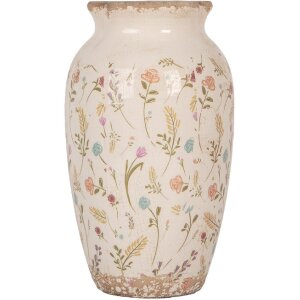 Clayre & Eef 6CE1941S Vase Keramik Beige Floral...