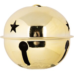 Clayre & Eef 6Y5725M Dekoration Klingel Eisen Gold Ø 9x9 cm Landhausstil