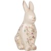 Clayre & Eef 6CE1958L Deko-Kaninchen Keramik 16x12x28 cm Beige Rosa