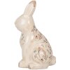 Clayre & Eef 6CE1958L Deko-Kaninchen Keramik 16x12x28 cm Beige Rosa