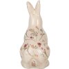 Clayre & Eef 6CE1958M Декоративный кролик бежево-розовый керамический 13x10x21 см
