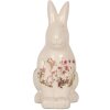 Clayre & Eef 6CE1959M Deko Kaninchen Beige Rosa Keramik 13x10x21 cm