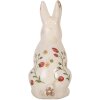 Clayre & Eef 6CE1960L Deko Kaninchen Beige Rot 16x12x28 cm