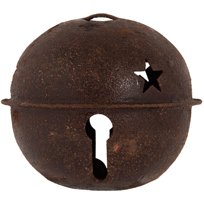 Clayre & Eef 6Y5728L Dekoration Klingel Braun Eisen Ø 14x12 cm