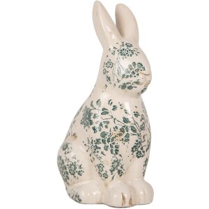 Clayre & Eef 6CE1955L Deko Kaninchen Keramik Beige...