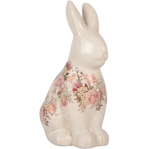 Clayre & Eef 6CE1956L Deko Kaninchen Beige Rosa...