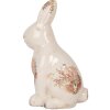 Clayre & Eef 6CE1957M Декоративный кролик бежево-розовый 13x10x21 см керамика
