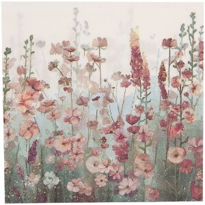 Clayre & Eef 73077 Бумажные салфетки бело-розовые...