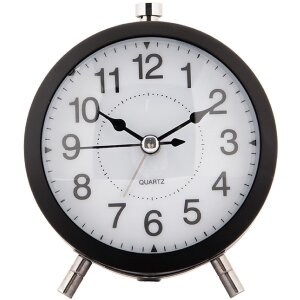 Clayre & Eef 6AC0033Z Wecker Analog Schwarz 10x7x12...