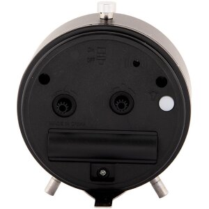 Clayre & Eef 6AC0033Z Wecker Analog Schwarz 10x7x12 cm Metall Glas 1xAA