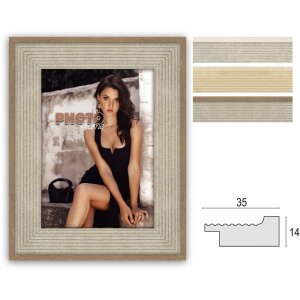 ZEP Fotorahmen Naxos Polystyrol Grau Creme Braun 10x15 bis 20x30 cm