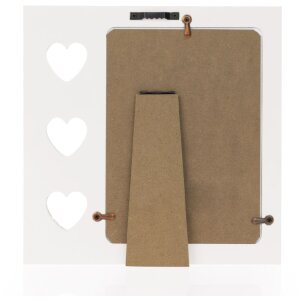 ZEP Holz-Fotorahmen Merida Grau Weiß Herz-Design 10x15 cm 13x18 cm