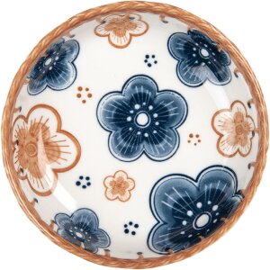 Clayre & Eef 6CEBO0068 Keramik Schale Beige Blau Ø 10x3 cm 50 ml