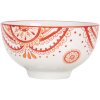 Clayre & Eef 6CEBO0073 Керамическая чаша бело-красная Ø 9x5 см 125 мл