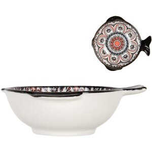 Clayre & Eef 6CEBO0076 Schale Weiß Schwarz...