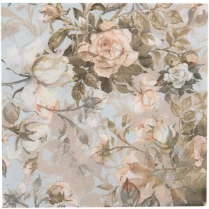 Clayre & Eef 73085 Papierservietten Blau Beige...