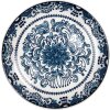 Clayre & Eef 6CEDP0166 Teller Ø 21 cm Weiß Blau Bohemien Frühstück Keramik