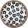 Clayre & Eef 6CEDP0170 Kleiner Teller Weiß Schwarz Ø 21x3 cm Keramik