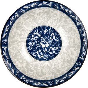 Clayre & Eef 6CEPS0001 Schale Keramik Weiß Blau...