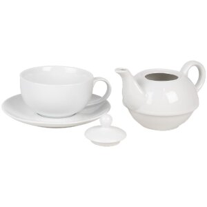 Clayre & Eef 6CETEFO0001 Tea-for-One Set Weiß...
