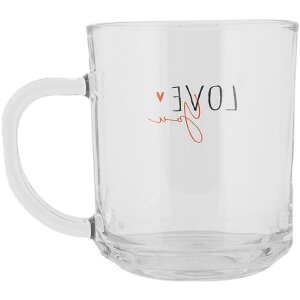 Clayre & Eef BHSGL0015 Teeglas Love You 200 ml 11x8x9...