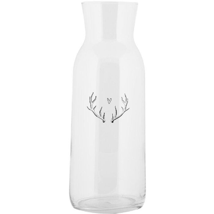 Clayre & Eef NWVGL0001 Графин из стекла с мотивом оленя 1000 мл Ø 9x25 см