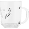 Clayre & Eef NWVGL0003 Teeglas 200 ml transparent mit Hirschgeweih-Motiv 11x8x9 cm