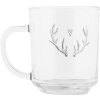 Clayre & Eef NWVGL0003 Teeglas 200 ml transparent mit Hirschgeweih-Motiv 11x8x9 cm