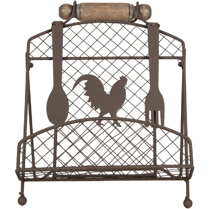 Clayre & Eef 6Y5708 Подставка для книг коричневая железная 23x21x31 см Стиль кантри