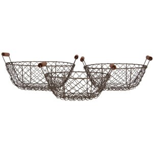 Clayre & Eef 6Y5716 Körbe 3er-Set Eisen Braun...