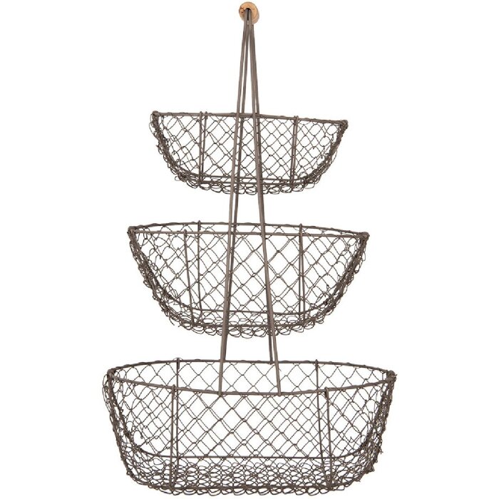 Clayre & Eef 6Y5722 Корзина для хранения железная черная 30x22x50 см