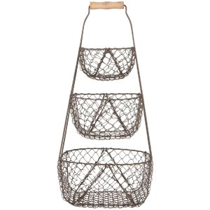 Clayre & Eef 6Y5722 Корзина для хранения железная черная 30x22x50 см