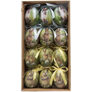 Clayre & Eef 65902 Набор вешалок для яиц 12 Ø 4x5 см разноцветный пластик