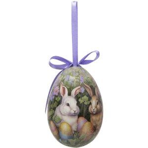 Clayre & Eef 65912 Dekoration Hänger Ei Set 6 Pastell Landhausstil Ø 7x10 cm