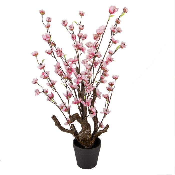 Clayre & Eef 6PL0372 Deko Baum Rosa 18x18x70 cm Kunststoff